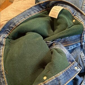 Wrangler Unisex Blue Jeans with Green Interior